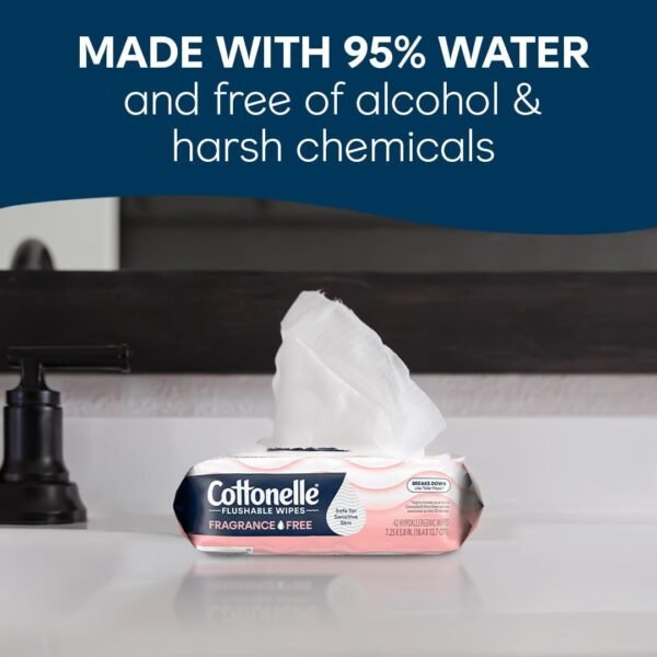 61yfJohMZL._AC_SL1080_ Cottonelle Flushable Wet Wipes Review Best Fragrance Free Sensitive Skin Option