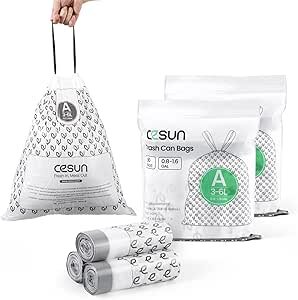 714mFpRzoFL.__AC_SX300_SY300_QL70_ML2_ Cesun Small Trash Bags Review Durable Drawstring Bathroom Liners 90 Count Bulk Pack