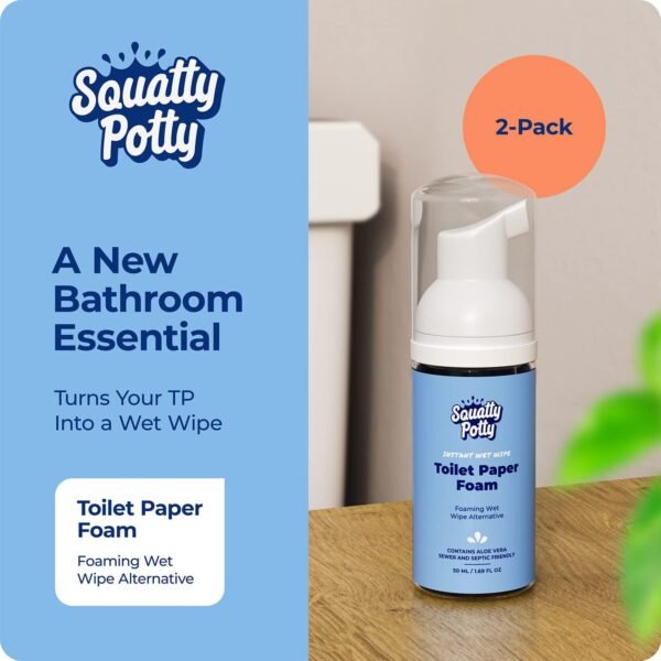 7157TFNatxL._AC_SL1500_ Squatty Potty Toilet Paper Foam Review Best Flushable Wet Wipe Alternative for Comfort