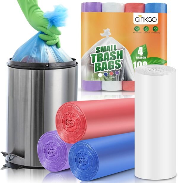 7166zEpTOOL._AC_SL1500_ Colorful 4 Gallon Trash Bags Ginkgo Review Practical Durability and Unscented Quality