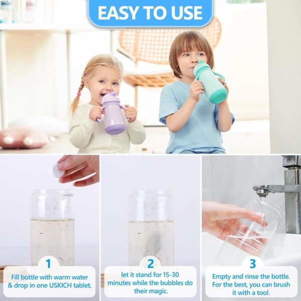 717ecNveIRL._AC_SL1500_ USKICH Water Bottle Cleaning Tablets Review Best Stain Remover for Stainless Steel Bottles