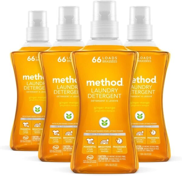71A1DSx3pS._AC_SL1300_ Method Liquid Laundry Detergent Review Plant-Based Power and Ginger Mango Freshness Uncovered