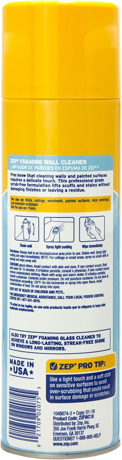 71AAeU7dHL._AC_SL1500_ Zep Foaming Wall Cleaner Review Best All-Purpose Cleaner for Stain Removal and Surfaces