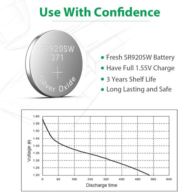 71Cqp3c4ViL._AC_SL1500_ LiCB SR920SW Button Cell Battery Review Best Long Lasting Coin Cell Pack