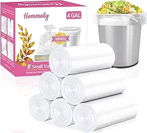 71DSz-l5OAL.__AC_SX300_SY300_QL70_FMwebp_ 4 Gallon Clear Trash Bags Hommaly Review Strong Leak Proof Small Bin Liners