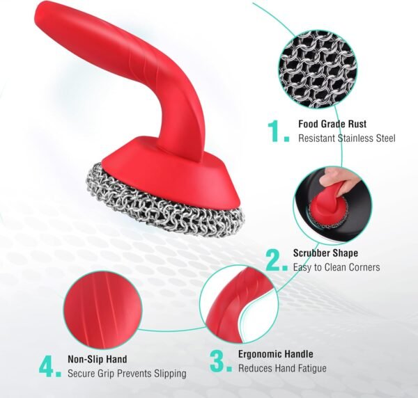 71GlCUkPMuL._AC_SL1500_ HAUSHOF Cast Iron Scrubber Review Best Grill and Dutch Oven Cleaning Kit