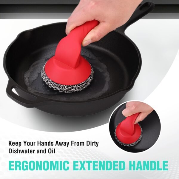 71N5TnyziCL._AC_SL1500_ HAUSHOF Cast Iron Scrubber Review Best Grill and Dutch Oven Cleaning Kit