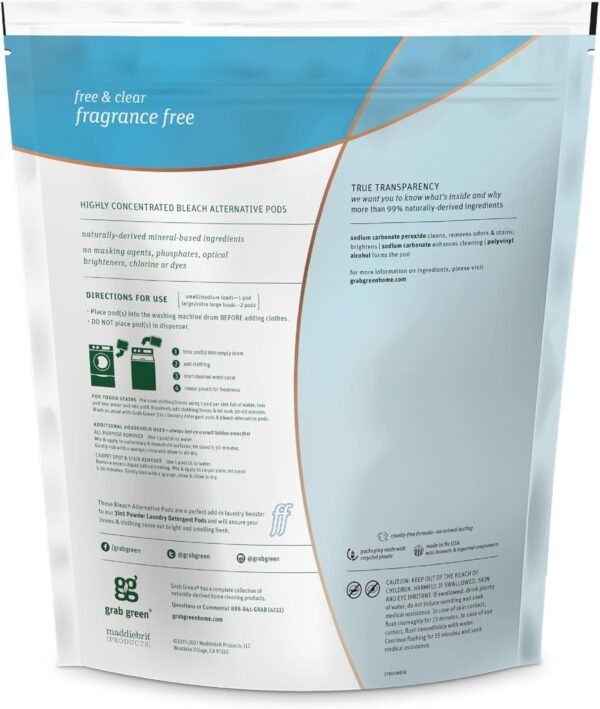 71TuquBgwL._AC_SL1500_ Grab Green Bleach Alternative Pods Review Best Natural Laundry Booster for Stain Removal