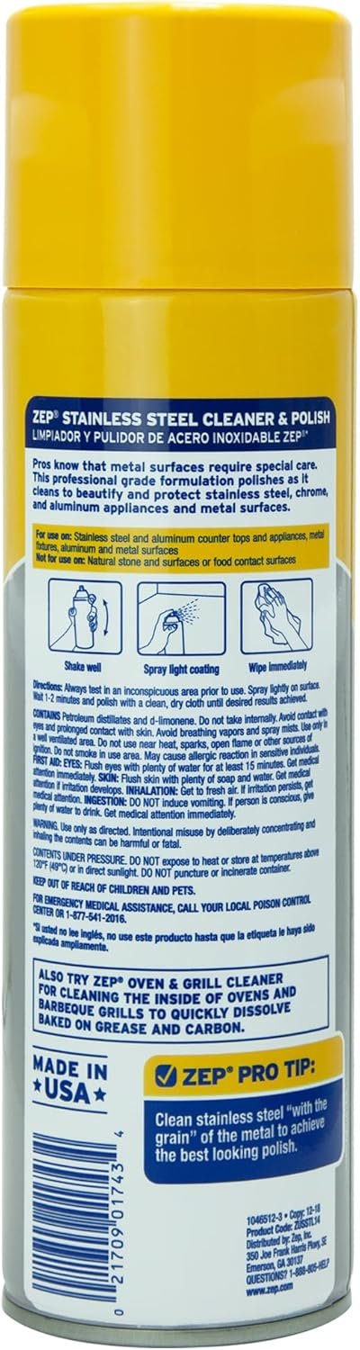 71YKexdS4L._AC_SL1500_ Zep Stainless Steel Cleaner Review Protect and Shine Metal Surfaces Effortlessly