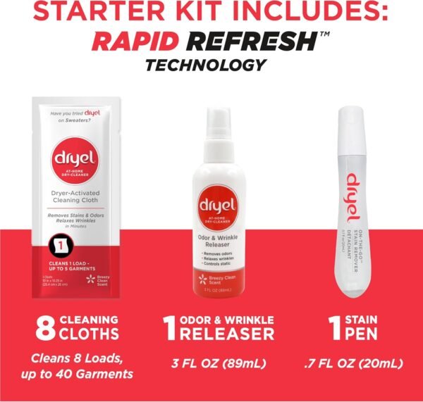 71YQM1n-wrL._AC_SL1500_ Dryel At-Home Dry Cleaner Starter Kit Review Best Laundry Stain Remover for Gentle Fabrics