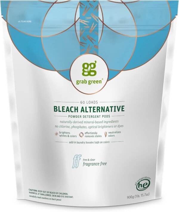 71ZwvtGzdcL._AC_SL1500_ Grab Green Bleach Alternative Pods Review Best Natural Laundry Booster for Stain Removal