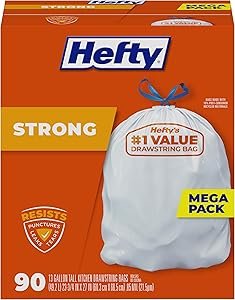 71c2OmGHHL._AC_SY300_SX300_ Hefty Strong 13 Gallon Trash Bags Review Durable Drawstring Kitchen Bags Tested