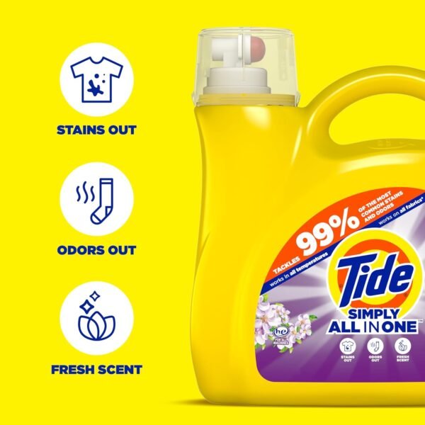 71cE82lW2VL._AC_SL1500_ Tide Simply Clean Liquid Laundry Detergent Review Powerful Stain Removal Berry Blossom Scent