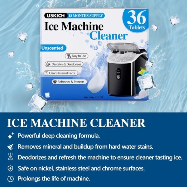 71f7yp4vW-L._SL1500_ USKICH Ice Machine Cleaner Review Powerful Descaler Tablets for Clear Fresh Ice