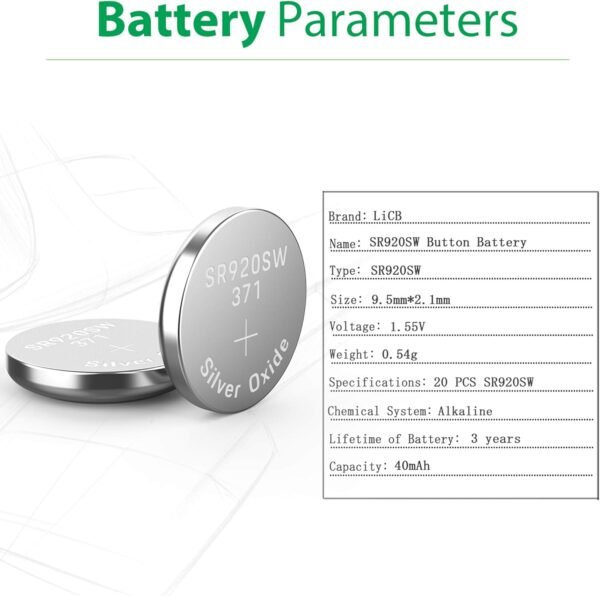 71fJhyqI0RL._AC_SL1500_ LiCB SR920SW Button Cell Battery Review Best Long Lasting Coin Cell Pack