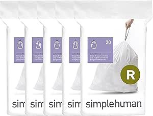 71k5h703o4L.__AC_SX300_SY300_QL70_ML2_ simplehuman Code R Trash Bags Review Durable Custom Fit Liners for 10 Liter Cans