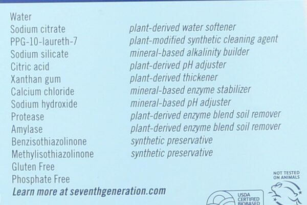 71kAK5f6eL._AC_SL1500_ Seventh Generation Dishwasher Detergent Gel Review Cutting Grease with Plant-Based Power