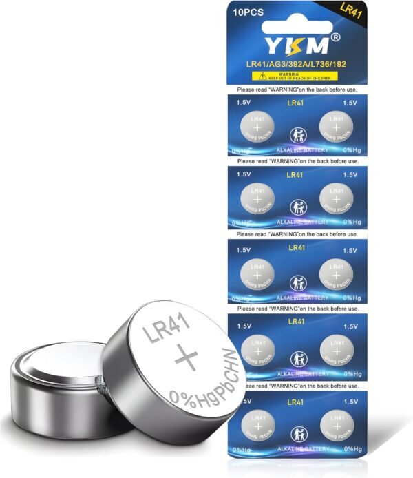 71moJMLR2LL._AC_SL1500_ YKM LR41 Button Batteries Review Long-Lasting Power and Reliable Safety Tested