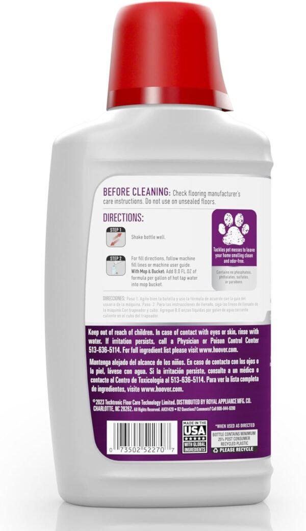 71pgBKz4PnL._AC_SL1500_ Hoover Pet Hard Floor Cleaner Review Powerful Enzyme Formula for Sealed Hardwood and Tile