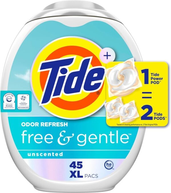71ucB91AzPL._AC_SL1500_ Tide PODS Free and Gentle Laundry Detergent Pacs Review Hypoallergenic Powerful Clean