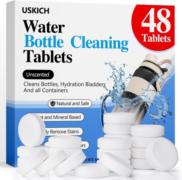 71yGHKUHBUL._AC_SL1500_ USKICH Water Bottle Cleaning Tablets Review Best Stain Remover for Stainless Steel Bottles