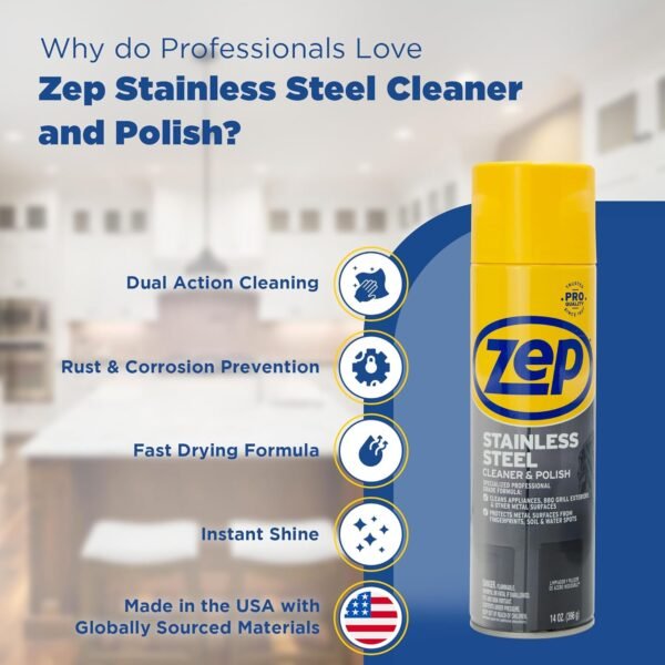 71yQc0v8QVL._AC_SL1500_ Zep Stainless Steel Cleaner Review Protect and Shine Metal Surfaces Effortlessly