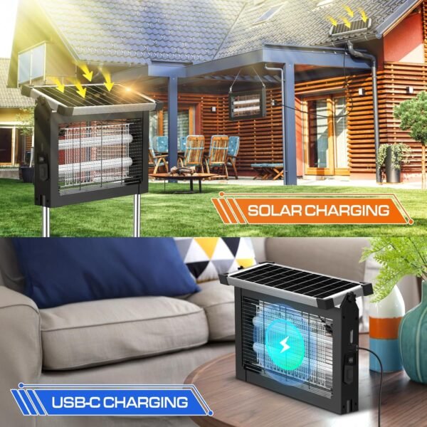 81-Lw1YCVlL._AC_SL1500_ Solar Bug Zapper Review Jepwe SE566 Powerful Rechargeable Mosquito Killer