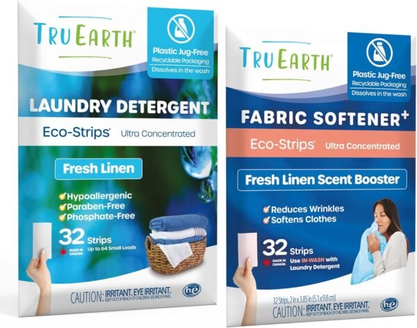 817L4aIHJgL._AC_SL1500_ Tru Earth Eco-Strip Laundry Detergent Bundle Review Plastic-Free Cleaning Power