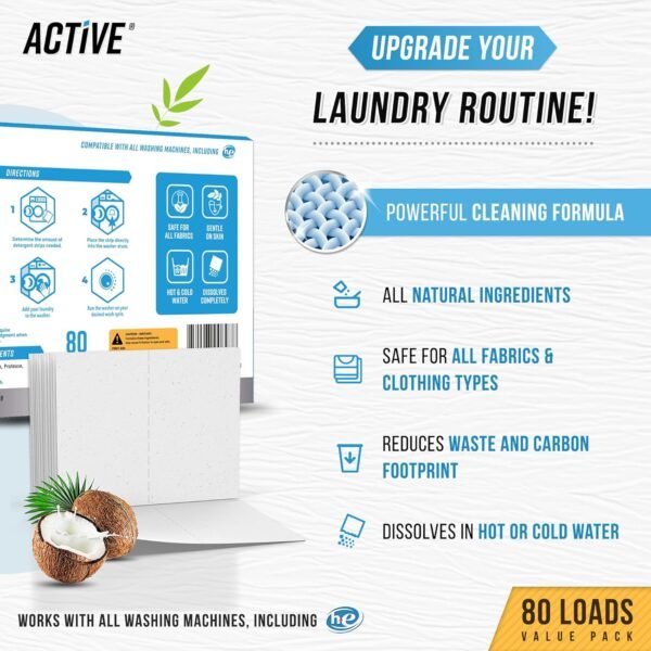 81CjVnrp3L._AC_SL1500_ Eco Laundry Detergent Sheets ACTIVE Review Best Sustainable Liquidless Washing Solution