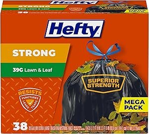 81FtYCw4XL._AC_SY300_SX300_ Hefty Strong Lawn Leaf Bags Review Tough 39 Gallon Trash Bags for Yard Cleanup