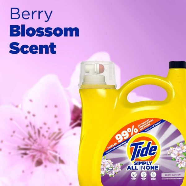 81H4ZexIjaL._AC_SL1500_ Tide Simply Clean Liquid Laundry Detergent Review Powerful Stain Removal Berry Blossom Scent