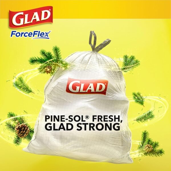 81RRwj8sUZL._AC_SL1500_ Glad Tall Kitchen Trash Bags Review Pine-Sol Scented Durable ForceFlex Technology