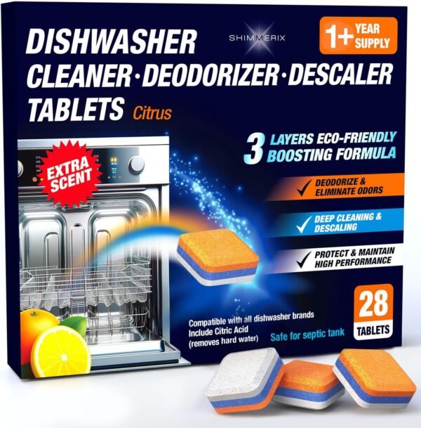 81a1nf5y3AL._AC_SL1500_ Shimmerix Dishwasher Cleaner Review Deep Cleaning Tablets for Hard Water and Odors