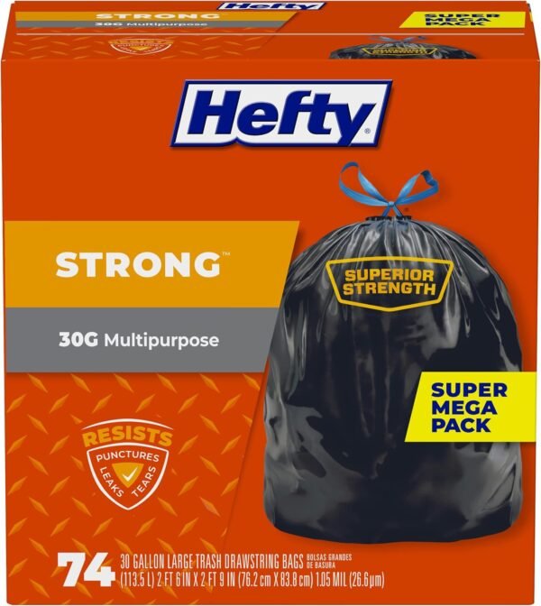 81bEhweIS5L._AC_SL1500_ Hefty Strong Large Trash Bags 30 Gallon Review Toughness and Durability Tested