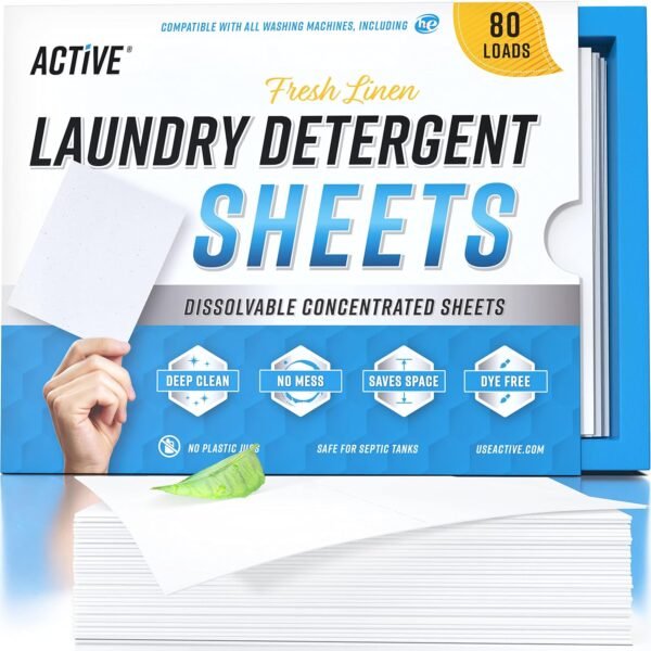 81eleadtE8L._AC_SL1500_ Eco Laundry Detergent Sheets ACTIVE Review Best Sustainable Liquidless Washing Solution