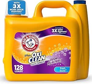 81myOFhFGCL.__AC_SX300_SY300_QL70_ML2_ ARM & HAMMER Plus OxiClean Liquid Laundry Detergent Review Tackling Odors and Stains