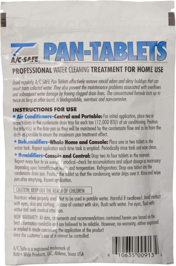 81v5kLQBIL._AC_SL1500_ AC Safe Pan Tablets Review Best Drain Pan Cleaner by Nationwide for Humidifiers