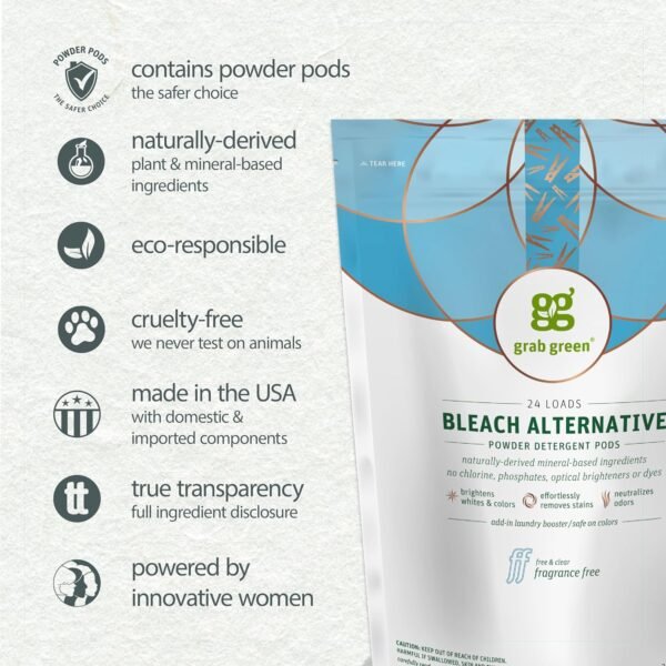 91UHrt2FUqL._AC_SL1500_ Grab Green Bleach Alternative Pods Review Best Natural Laundry Booster for Stain Removal